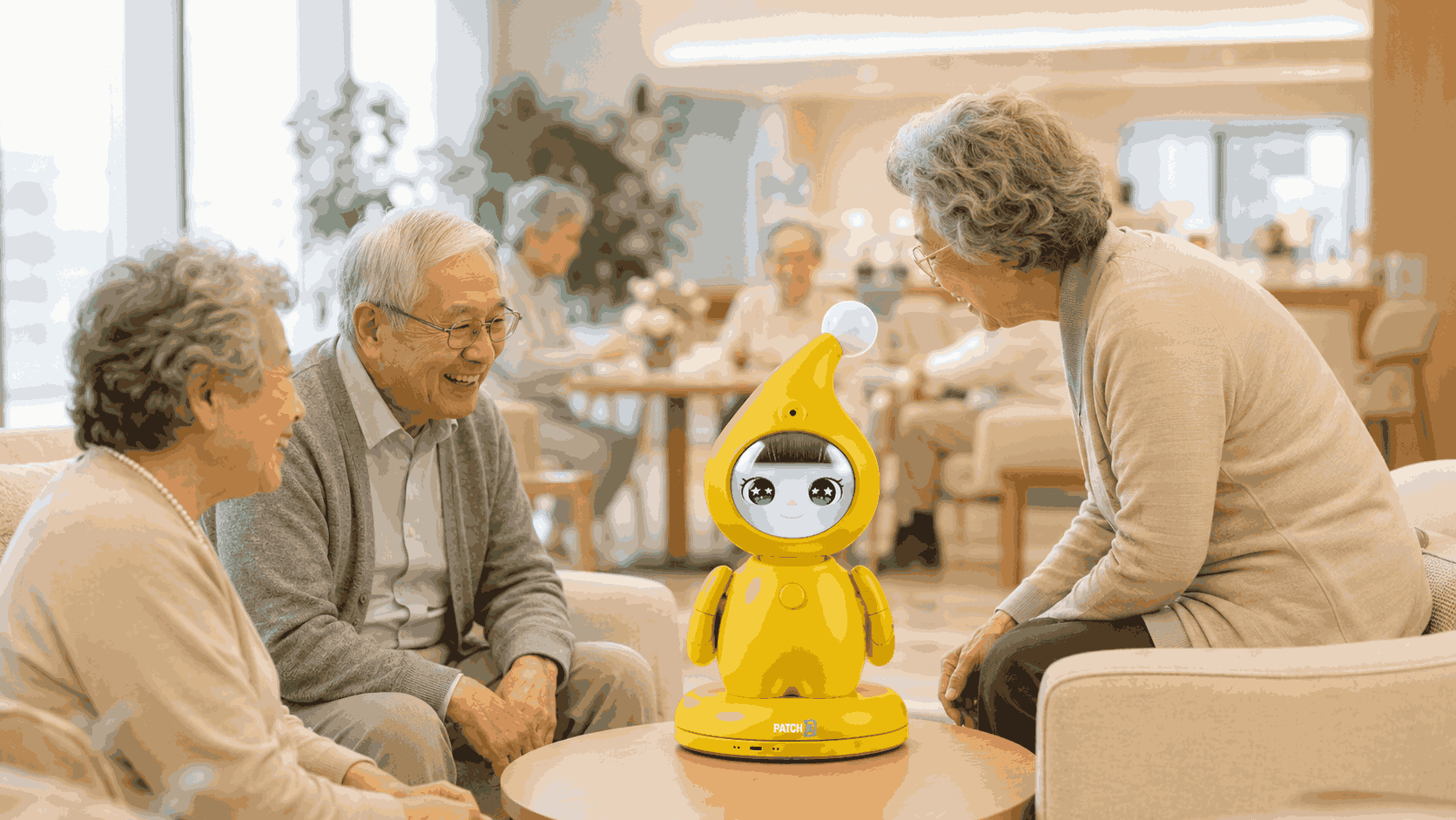帕奇教育机器人在康养照护空间中的设想图